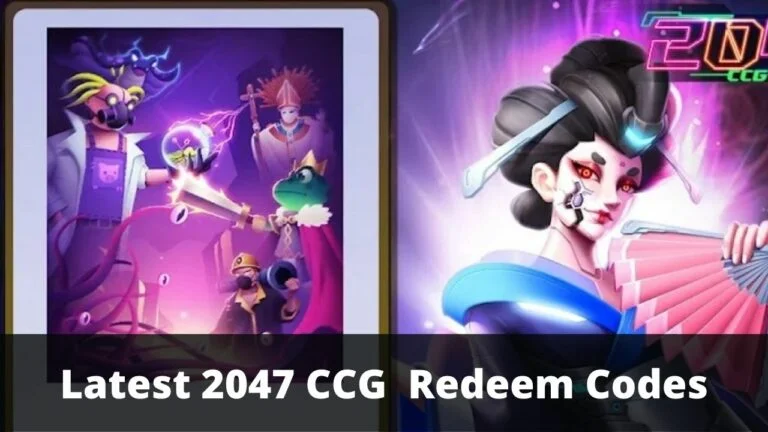 Latest 2047 CCG Redeem Codes