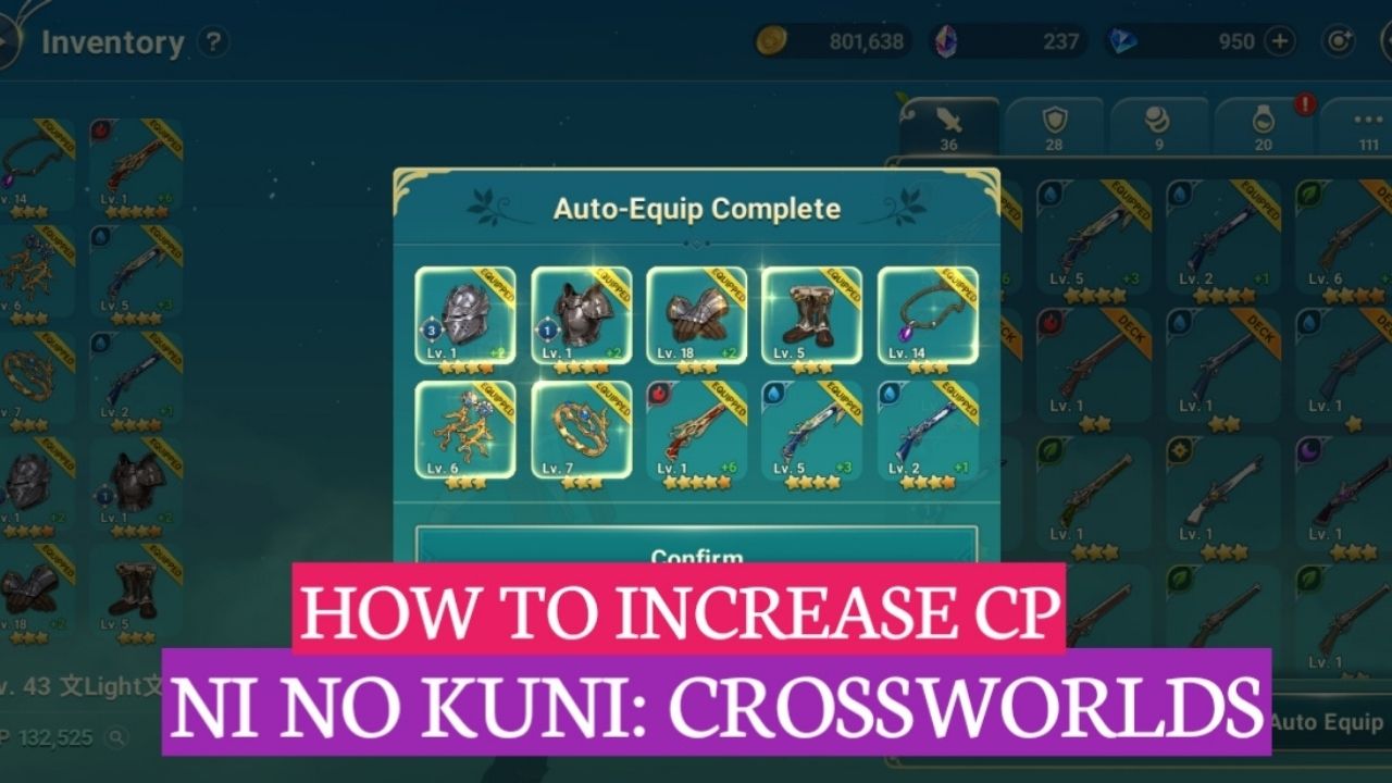 How To Increase Character Power in Ni No Kuni Cross Worlds?