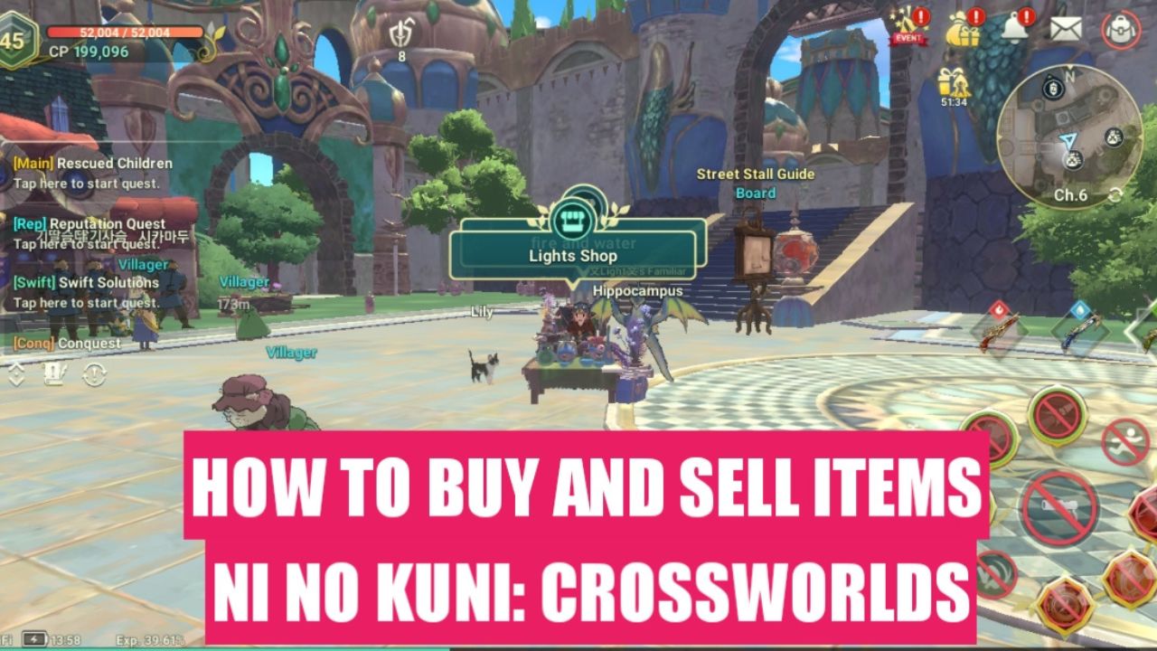 How to Buy and Sell items in Ni No Kuni Cross Worlds?