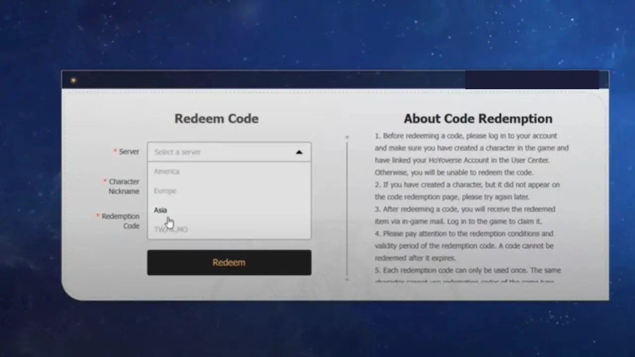 Honkai Star Rail Redeem Codes November 2024 TECHFORNERD   Redeem A Gift Code In Honkai Star Rail 