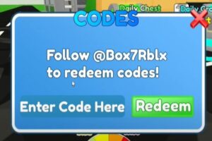 Redeem a code in Roblox Prison Race Clicker