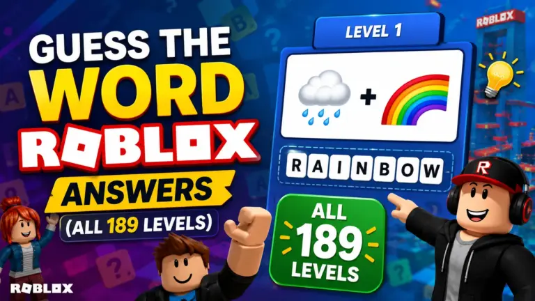 Guess the Word Roblox Answers